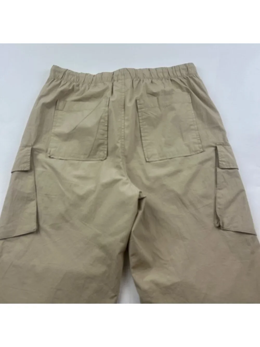 Universal Thread Khaki Poplin Canvas Wide Leg Cargo Pant M